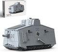 WW1 A7V Heavy Tank Building Sets German Army Military Vehicles Collectible Model for Adults Enthusiasts - 920PCS
