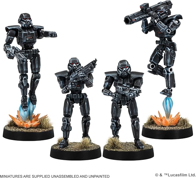 Asmodee Star Wars: Legion Imperial Dark Troopers Unit Expansion - Tabletop Miniatures Game Strategy Game for Kids and Adults Ages 14+ 2 Players 3 Hour Playtime