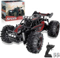 Carox Remote Control Car 2.4GHz 25KM/H High Speed RC Car 1:18 Off-Road Monster Truck with LED Lights and 1800mAh Rechargeable Battery – Ideal Gift for Boys 6+