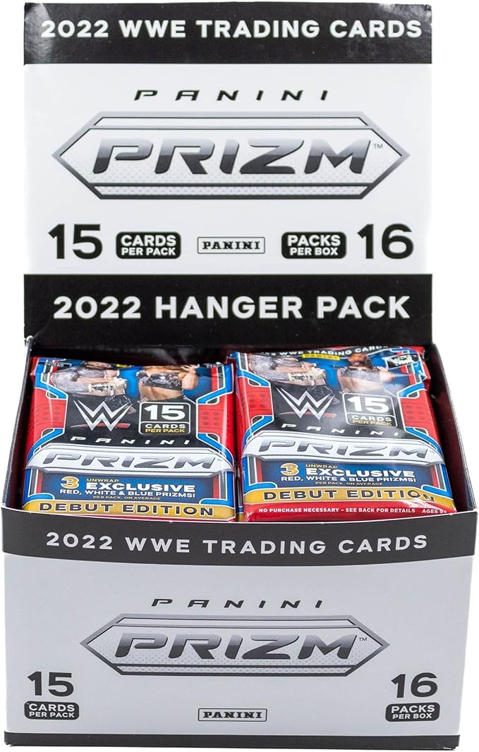 1-2022 WWE Panini Prizm Debut Edition Trading Cards Hanger Pack (15 Cards Per Pack)