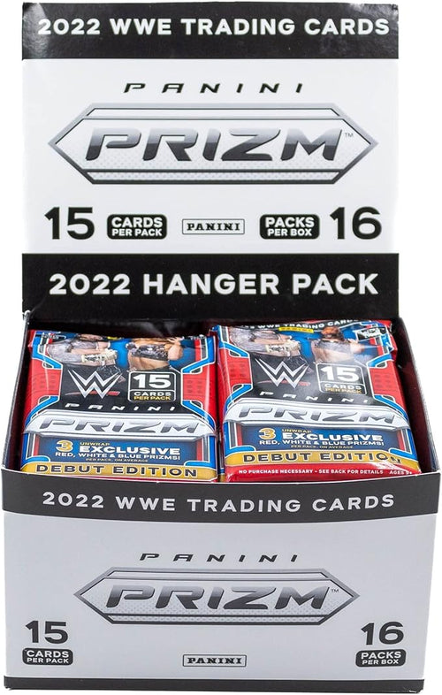 1-2022 WWE Panini Prizm Debut Edition Trading Cards Hanger Pack (15 Cards Per Pack)