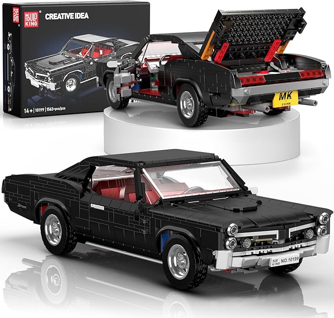 Mould King 10199 Classic Sports Cars Building Sets MOC Blocks Collectible Car Model Kits Racing Car Building Kits Birthday Gifts for Adults/Teens 14+ (1563 Pieces)