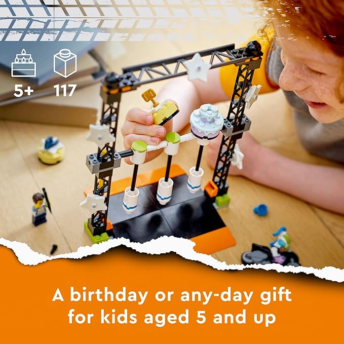 LEGO City Stuntz The Knockdown Stunt Challenge Playset 60341 Adventure TV Series Action Toy for Kids Aged 5 Plus with Stunt Bike Racer &amp Accessories