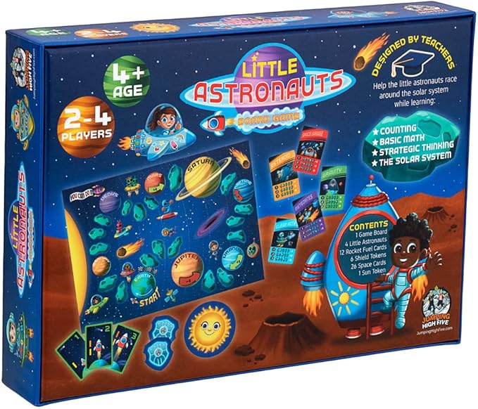 Little Astronauts Board Game for Kids Ages 4+ - Race Rockets Around The Solar System &amp Explore Space - Fun Family Strategy Adventure Game - Easy to Learn - Educational Gift for Boys &amp Girls