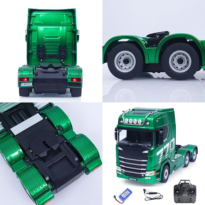 TOUCAN RC HOBBY 1/18 Remote Control Tractor Truck SC 770S 1501 6X4 RC Semi-Truck RC Lorry Car Lights Sound System RTR Model for Adults 14+
