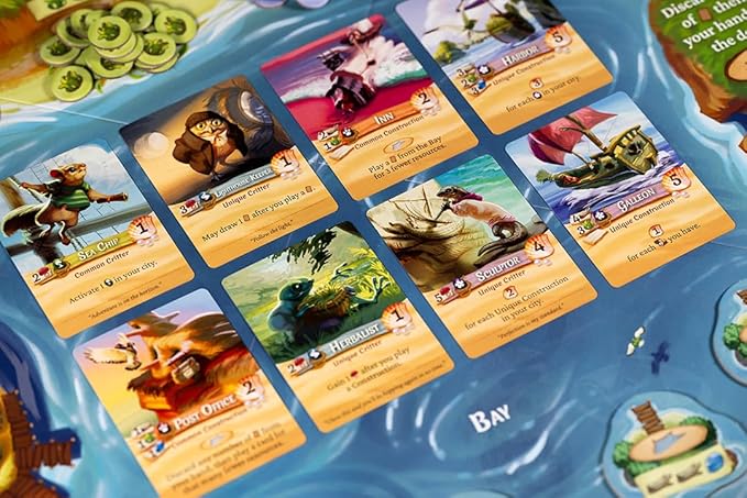Everdell Farshore Essentials Edition | Standalone Strategy Tabletop Game with Fresh Mechanics | Explore The Northern Shores of Everdell | 2–4 Players | Age 10+ | Fantasy Tabletop Game
