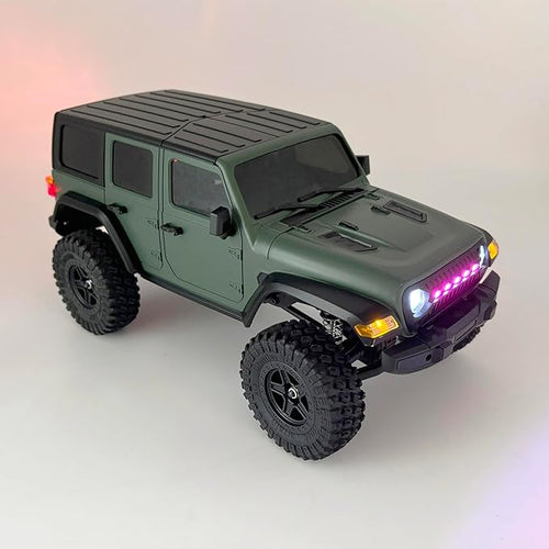1/18 RC Crawler RC Jeep Remote Control Truck Off Road RC Rock Crawler 4x4 RTR All Terrain 370 Brushed Motor 2.4GHz Fully Proportional 3 Range Speed Upgrade Chassis Model Hobby Toy for Adult