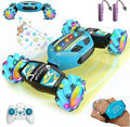 Gesture Sensing RC Stunt Car for Boys 8-12 - Gifts Toy for Kids4WD Remote Control 360° RotatingTransform Hand ControlledBirthday Presents for Boy Age 8 9 10 11 12(Sky Blue)