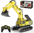 kolegend Remote Control Excavator Toy 16 Inch 11 Channel RC Construction Vehicles Hydraulic Haulers Digger Toys Gift for 6+ Years Old Kids Boys
