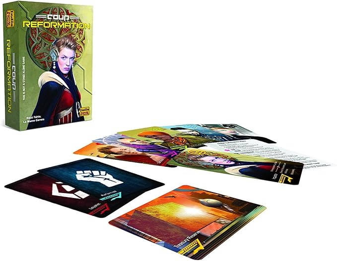 Coup Game Bundle Including Coup (The Dystopian Universe) and Coup Reformation Expansion by Indie Boards and Cards (2 Items)