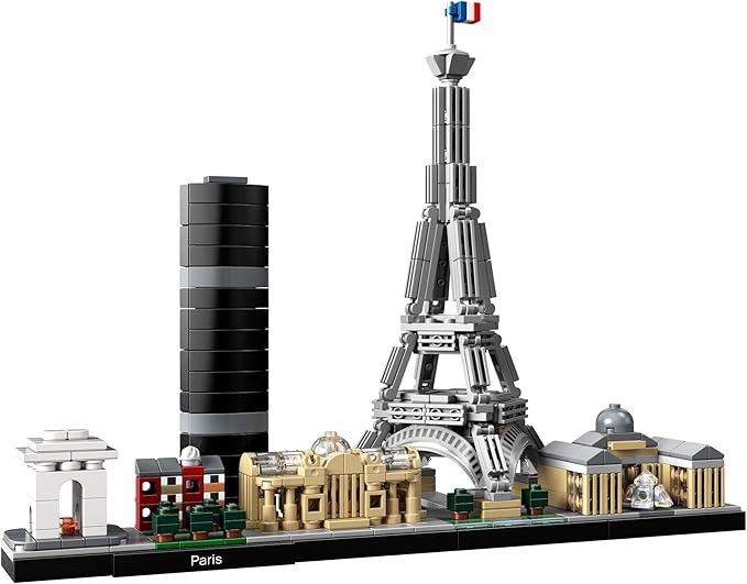 LEGO Architecture Paris Model Building Set - Detailed Display Building Block Set for Kids Boys and Girls Ages 12+ - Unique Gift for Travel &amp Architecture Enthusiasts - 21044