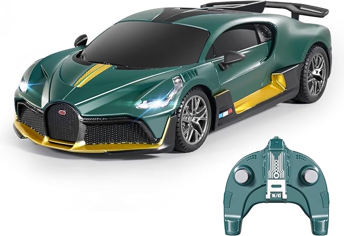 MIEBELY Remote Control Car - 1/24 Scale Fast Rc Race Car Bugatti Divo 3.7V 500 mAh Toys with Headlight Racing Hobby Model Birthday Ideal Gifts for Adults Kids Boys Age 6 7 8 9 Year Old