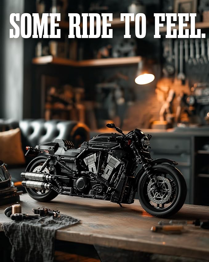 Nifeliz V-Road Motorcycle Model Set for Adults Street Muscle Bike Building Set with Realistic Details Functional Bike Model for Collectors Gift for Motorcycle Lovers (1041 PCS NF10348)