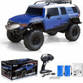 RC Cars RC Crawler 1/10 Scale RTR Remote Control Car 4WD 2.4GHz Brushed Offroad Racing Hobby Grade Model Vehicle with LED Lights 2Pcs Battery Toy for Kids and Adults