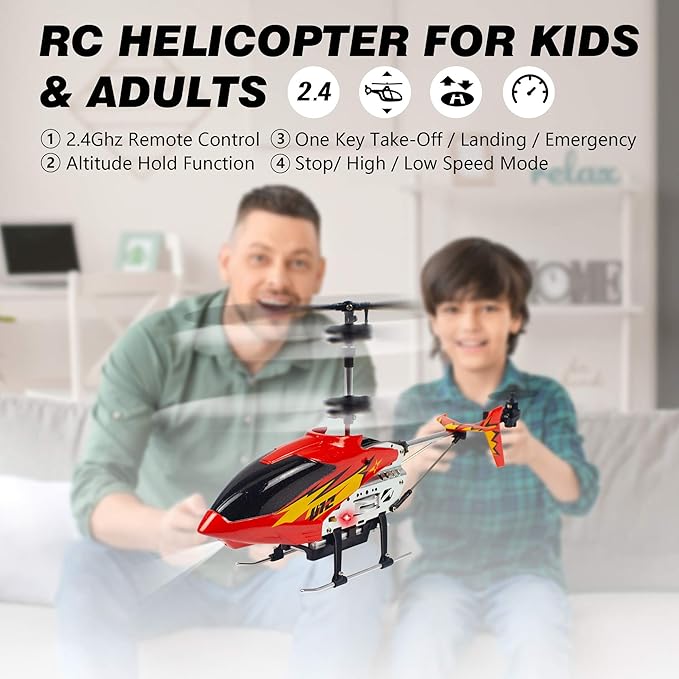 Cheerwing U12 Remote Control Helicopter with Altitude Hold Mini RC Helicopter for Adults Kids One Key take Off/Landing and 2 Batteries