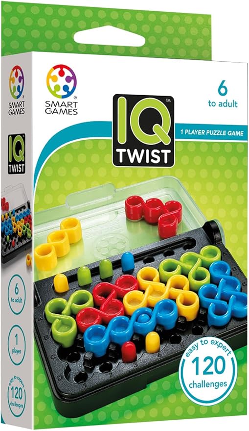 SmartGames IQ Bundles Color Series: IQ Twist &amp IQ XOXO 240 Challenges for Ages 6-Adult