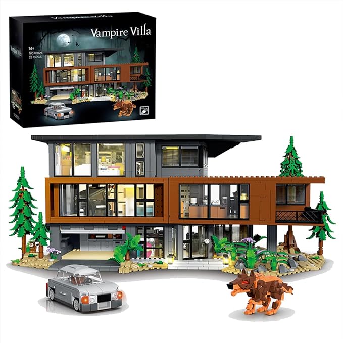 Hunter Vampirers Building Set – Inspired by American Films Full Lighting Effects Detachable Design Creative Gift for Adults Halloween Christmas