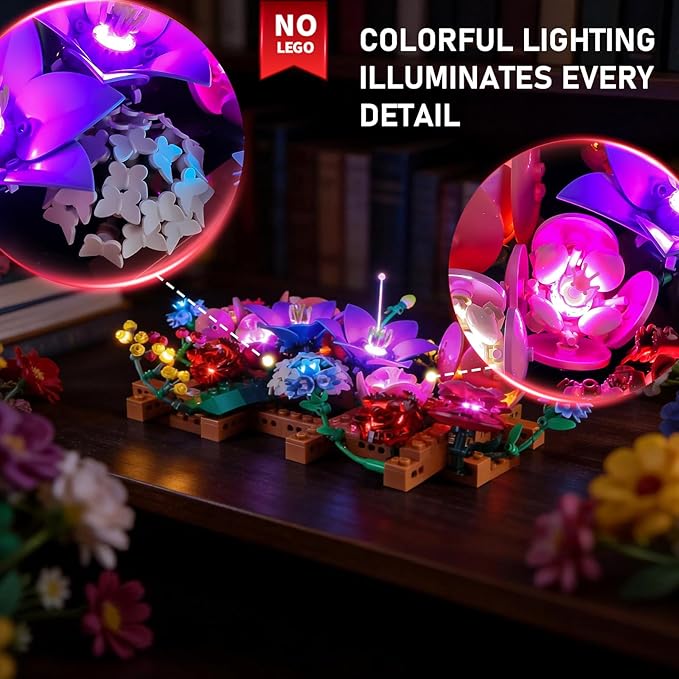 BRIKSMAX 2.0 Light Kit Compatible with Lego The Botanical Collection Flower Wall 11503 Building Sets - Original LED Lighting Kits (Accessories Only) for Display Gifts &amp Collectors