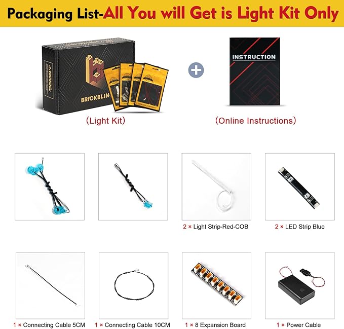 BrickBling LED Light Compatible with Lego Home One Starcruiser Creative Lighting Kit Compatible with Lego 75405-No Model Included