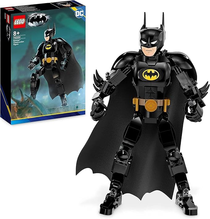 Lego 76259 DC The Batman Figure Superhero Construction and Decoration Toy with Cape Based on The Batman Movie 1989 Collectible Game Gift Idea for Children