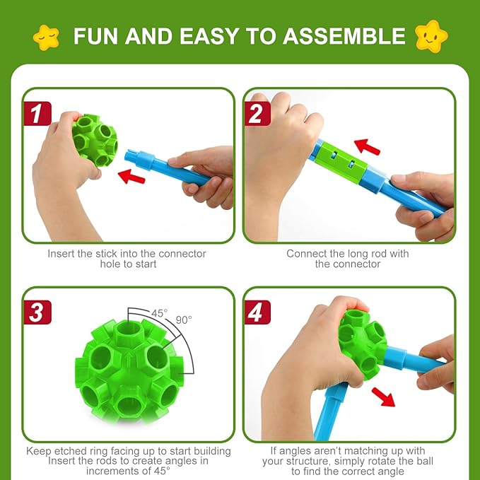 SpringFlower Fort Building Kit for KidsSTEM Construction Toys Educational Gift for 3 4 5 6 7 8 9 10 11 12 Years Old Boys and GirlsUltimate Creative Set for Indoor &amp Outdoors Activity200 PcsGr