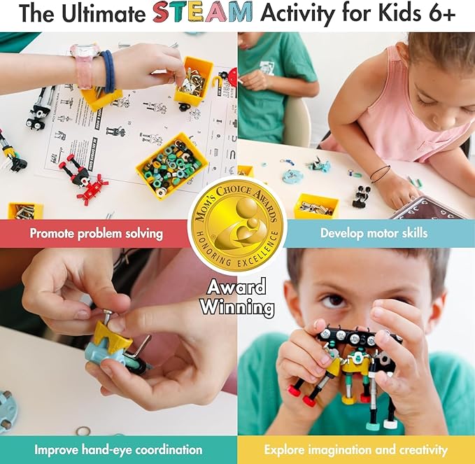 The Off Bits Educational STEM Toys for 6+: Robot Toy Building Sets 3-in-1 Engineering Kit for Boys and Girls Build Your Own STEM Building Toys with Endless Possibilities (Educational Kit)