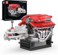 Mould King 10226 Engine Model Kit That Runs- Build Your Own STEM V12 Model Engine with Transmission 12-Cylinder Supercar Engine kit Building Engineering Toys for Adults Collections (863+PCS)