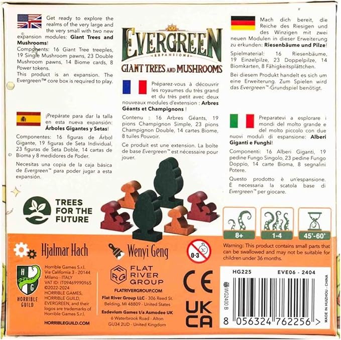 Horrible Guild Evergreen Giant Trees and Mushrooms Expansion Two Modular Expansions for Evergreen 1 to 4 Players Ages 8+