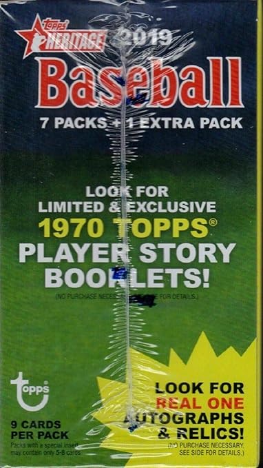 2019 Topps Heritage Baseball Blaster Box (8 Packs/9 Cards)
