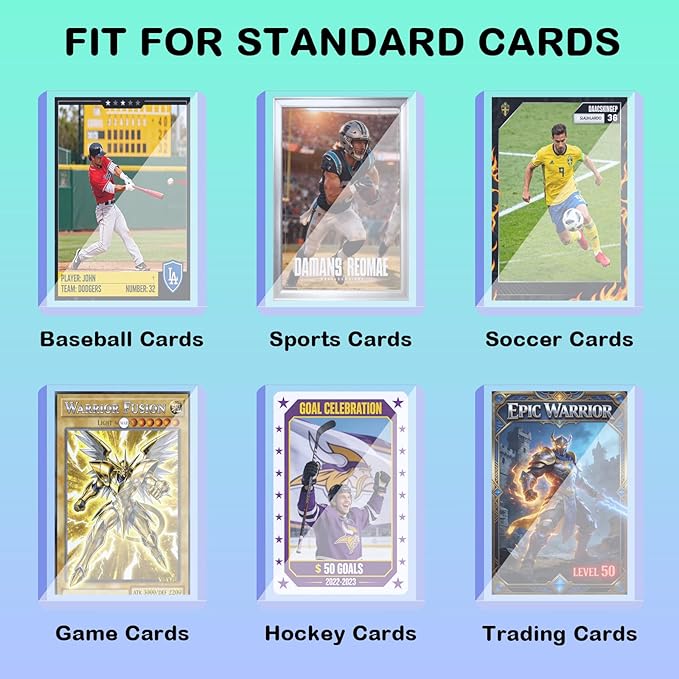 360pt 3x4 Hard Card Sleeves - 25Pcs Hard Plastic Top Loaders Card Sleeves for Trading Cards Top Loader Card Holder Fit for Thick Baseball Basketball Hockey Football Games and Memorbilia Cards