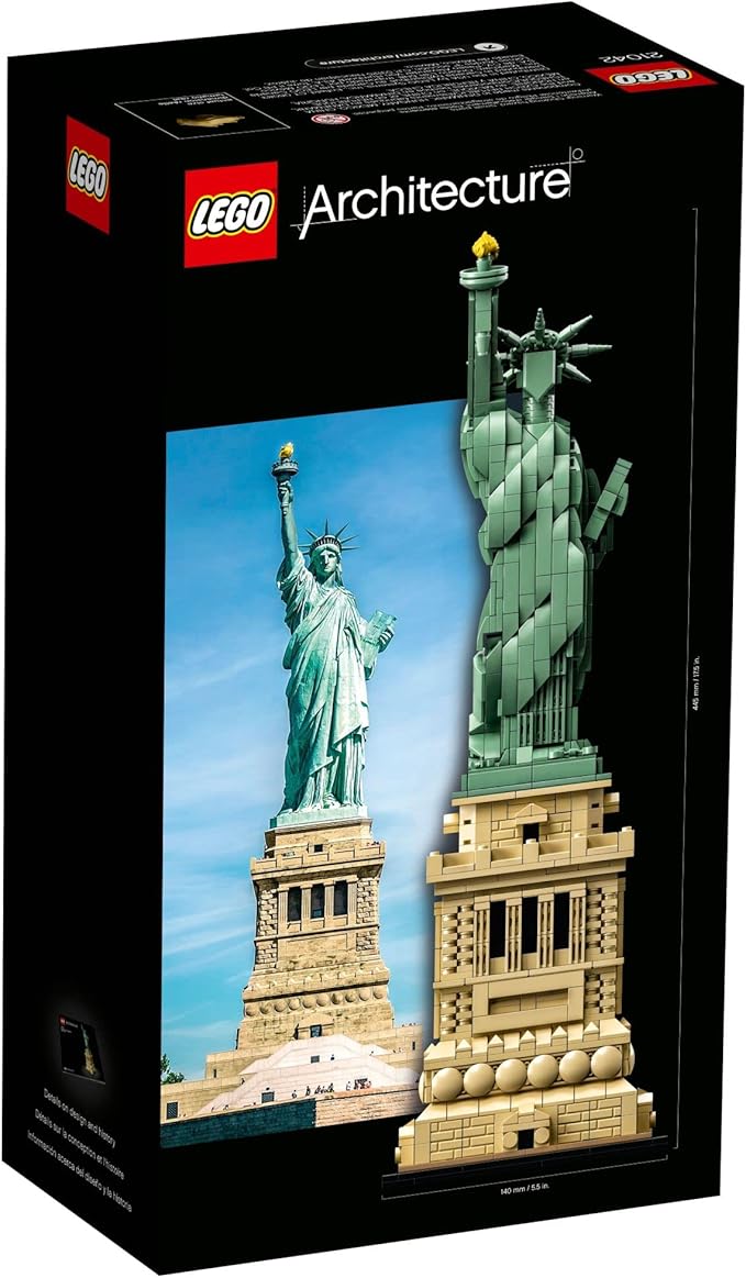LEGO Architecture Statue of Liberty Model Building Set - Collectible New York City Souvenir Creative Home Décor or Office Centerpiece Great Gift Idea for Adults and Teens 21042