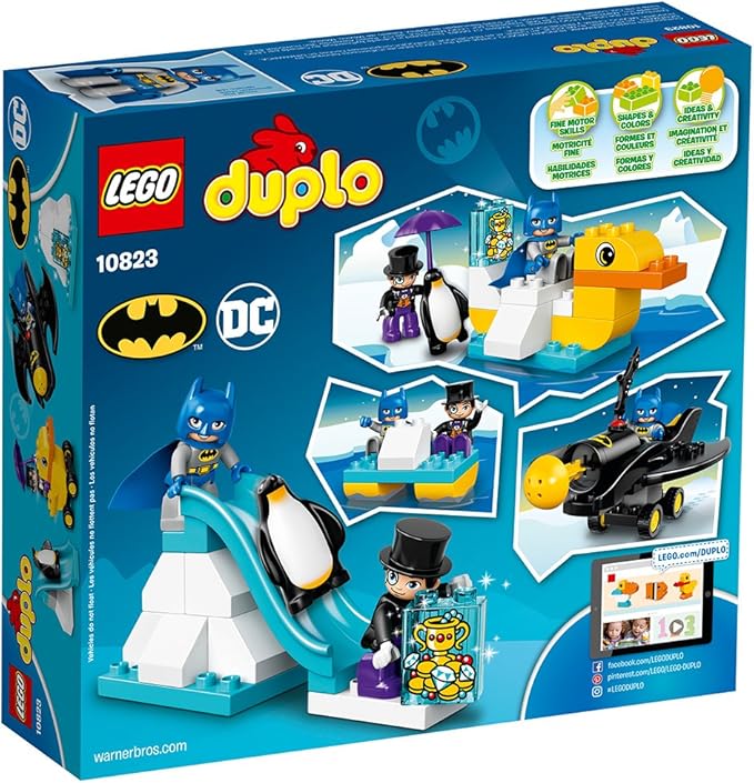LEGO DUPLO DC Comics Super Heroes Batman Batwing Adventure 10823 Preschool Pre-Kindergarten Large Building Block Toys for Toddlers