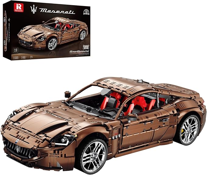 Reobrix Sports Car Building Blocks Set for Adults Remote Control 1:8 Racing Car Vehicle Toy Model Building Kit for Adult 11009 Creative Gifts for Boys Girls Adults 14+ (5480PCS)
