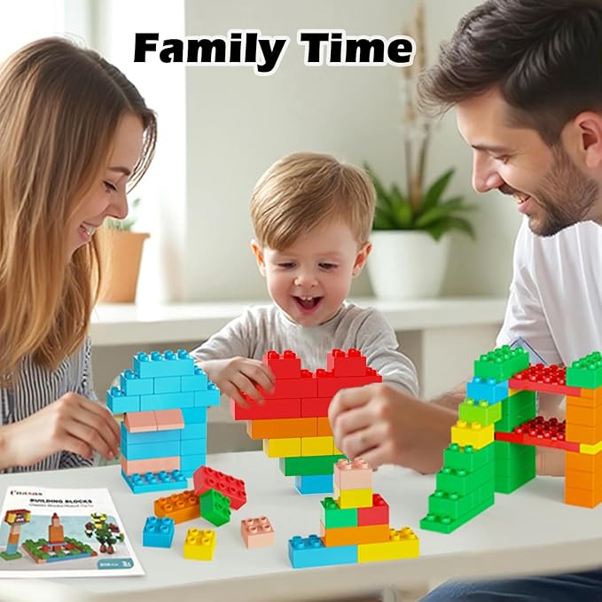 Building Blocks for Kids Ages 3-8| 8-Color Building Bricks for Toddlers Development Creativity and Motor Skills| 209-piece Toy Building Sets for Ideal Christmas/Birthday Gifts for Boys &amp Girls