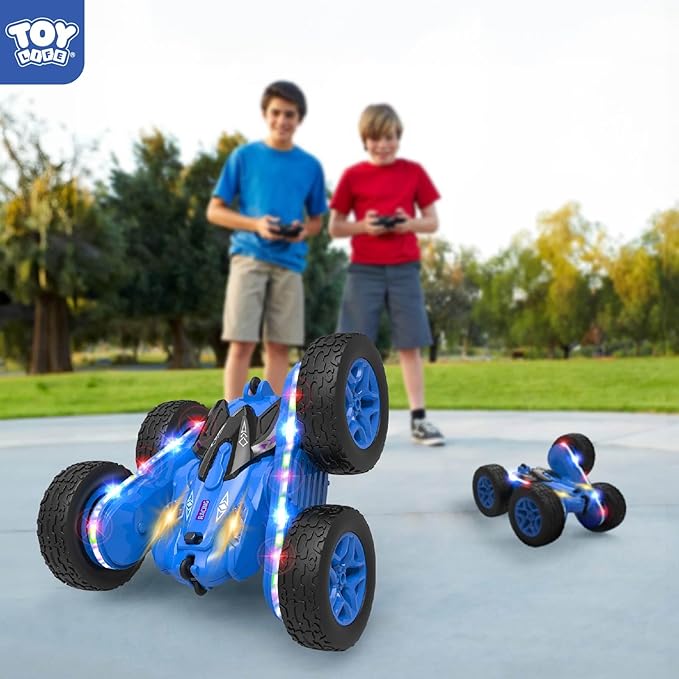 TOY Life Kids Stunt Remote Control Car 2.4G HZ Remote Control Cars RC Stunt Car Remote Control Toys for Boy &amp Girl RC Stunt Car Double Sided 360° Rotating Cars Birthday for Kids