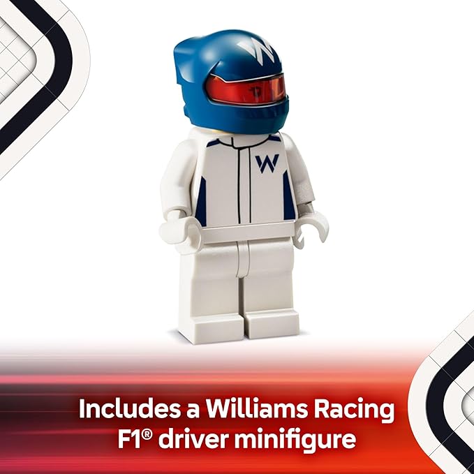 LEGO Speed Champions Williams Racing FW46 F1 Race Car Toy - Building Set for Kids Boys &amp Girls Ages 10+ - Toy Car for F1 Fans - Gift Idea for Birthday - 77249