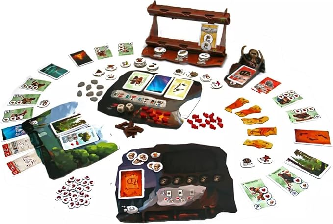 Asmodee Paleo Board Game - A Cooperative Paleolithic Adventure for Strategy Enthusiasts Cooperative Family Fun for Kids &amp Adults Ages 10+ 2-4 Players 45-60 Minute Playtime