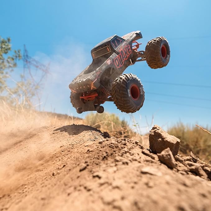 ARRMA RC Truck 1/10 Quake 223S 2WD RTR (Battery and Charger Not Included) Brushless Monster Truck Red ARA3537T1