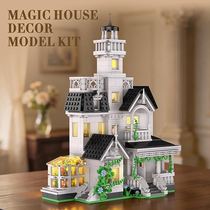 Magic House Building Set Owens House Building Blocks with LED Light Architecture Decor Model Kit Gifts for Adults Teens Age 14+(1162 PCS)