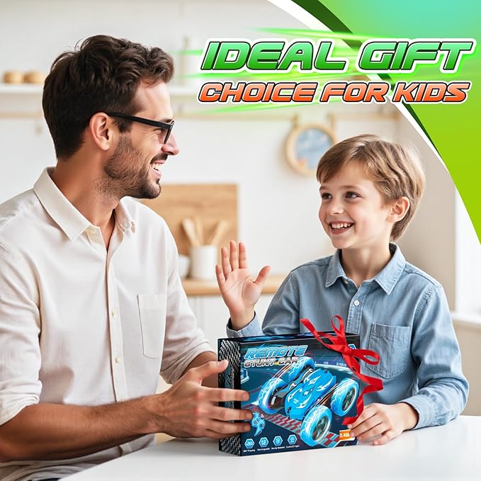 Remote Control Car 4WD 2.4GHz Fast RC Cars with Wheel Lights Toys for Age 3-12 Birthday Gifts Christmas Toys for 3-12 Year Olds Type-C Charging Rechargeable