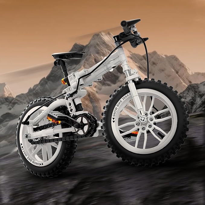 Foldable 1:6 Bicycle Building Blocks Set for Boys 8-12 Compatible with Lego Technic Motorcycle Mountain Bike Building Kit STEM Educational Dirt Bike Stunt Bike Building Toys Gift for Kids (246 PCS)