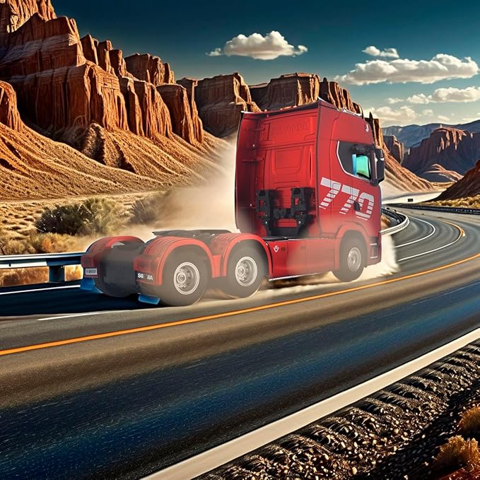 Ailejia 1/18 RC Tractor Truck Toys 770S 2.4GHz Remote Control Truck Semi Trailer 7.4V Battery Radio 19CH Light Sound