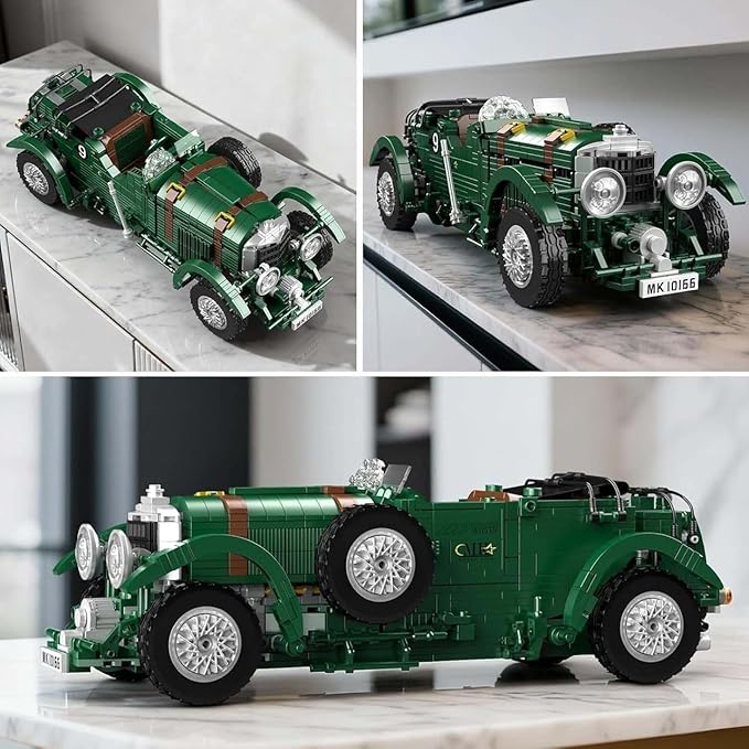 Mould King 10166 Blower Car Building Sets 1147+Piece MOC Oldtime Classic Sports Car Building Block Kits Collectible Racing Supercar Model for Adult