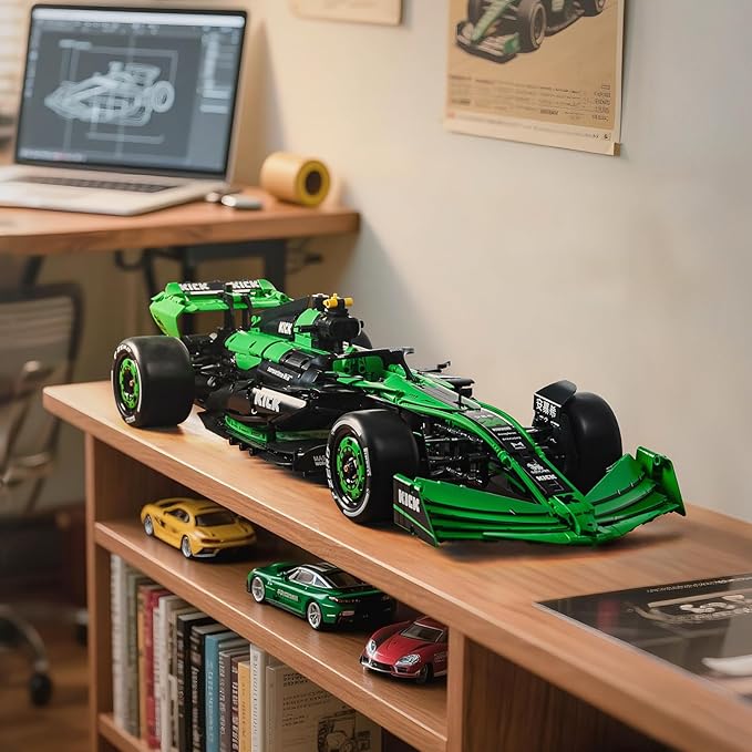 F1 Racing Team C44 Sport car Building Block Set MOC 1:8 Scale Formula 1 Championship Super Car Model Gift Idea for Birthday for Adults (2553pcs)