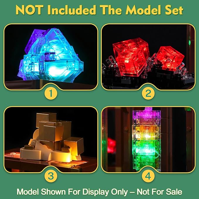 Light kit Compatible with Lego 21362 Mineral Collection - No Model Only Light LED Lighting Accessories Compatible with Lego 21362