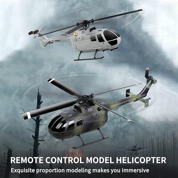 GoolRC C186 RC Helicopter 4 CH Single Propeller Without Ailerons Remote Control Helicopter with 6-axis Gyro Stabilization Altitude Hold 3 Batteries RC Airplane Toys for Adults