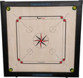 T TABAKH Precise Select 8mm Carrom Board with Coins Striker and Powder Black 4 Players Ages 13 and Up