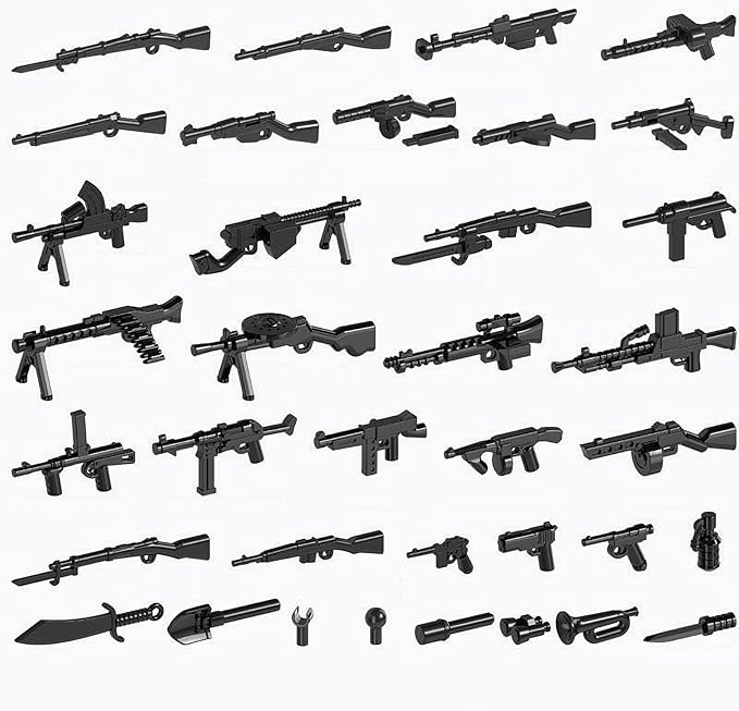 WW2 Building Set Action Figures with Weapon Accessories World War 2 Battle Pack Idea Gifts for Kids (180 Pcs)