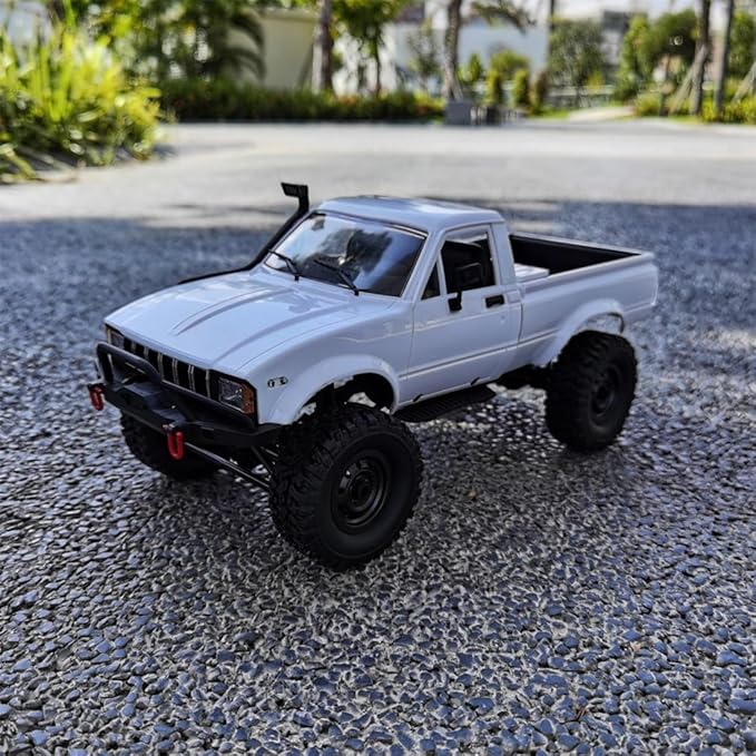 C24-1 RC Rock Crawler RC Truck 4x4 1/16 Scale RC Crawler Off Road Remote Control Pickup 2.4G All Terrain RTR with Proportional Throttle Steering Led Light Adult