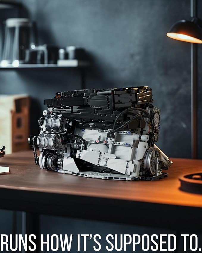 Nifeliz L6 Engine Building Set Advanced Collector’s Engine Model Toy Physical Science Educational Toy for Adults Home or Office Display (2820PCS NF10316)